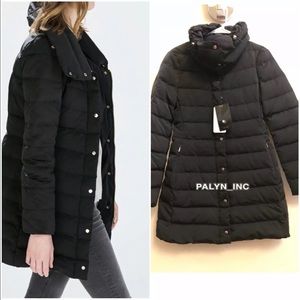❤️ ZARA DOWN COAT PUFFER WITH WRAP COLLAR